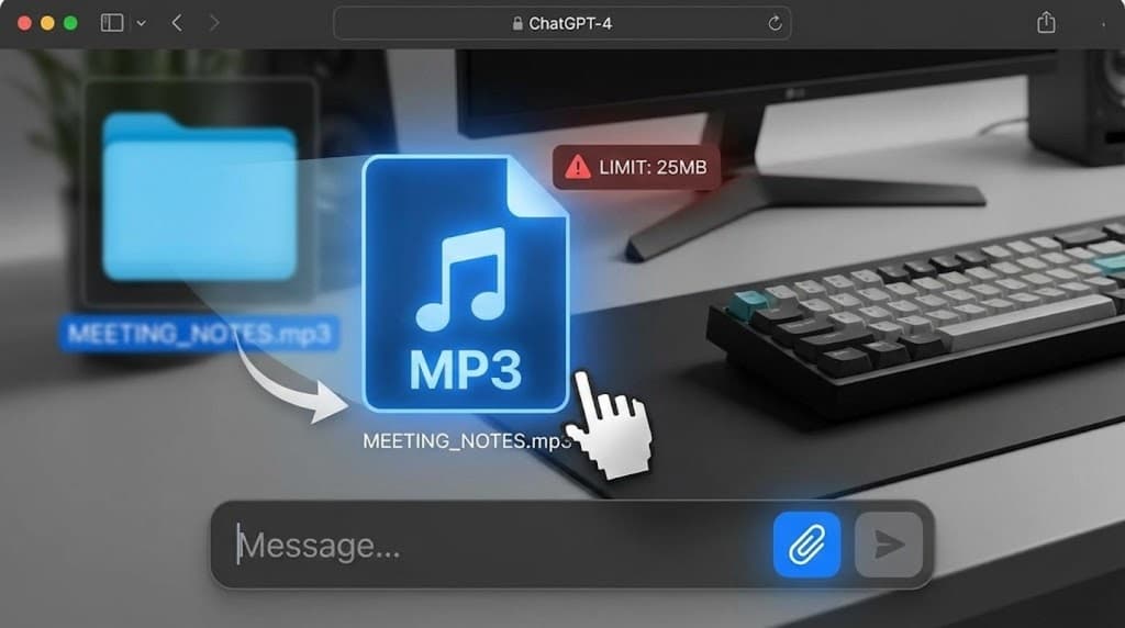 Uploading an MP3 file to ChatGPT for transcription vs using a dedicated tool